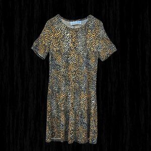 Kathie Lee Stretchy Leopard Dress - M